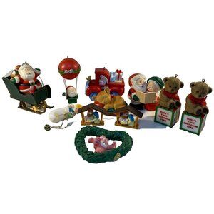 Vintage 1985 American Greetings Christmas Ornaments Plastic Read Description